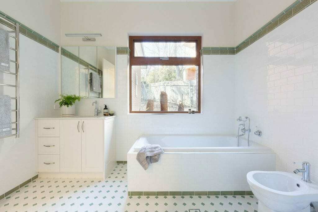 Homes by Howe Canberra builder – Governor Generals' renovation extension – traditional bathroom restoration