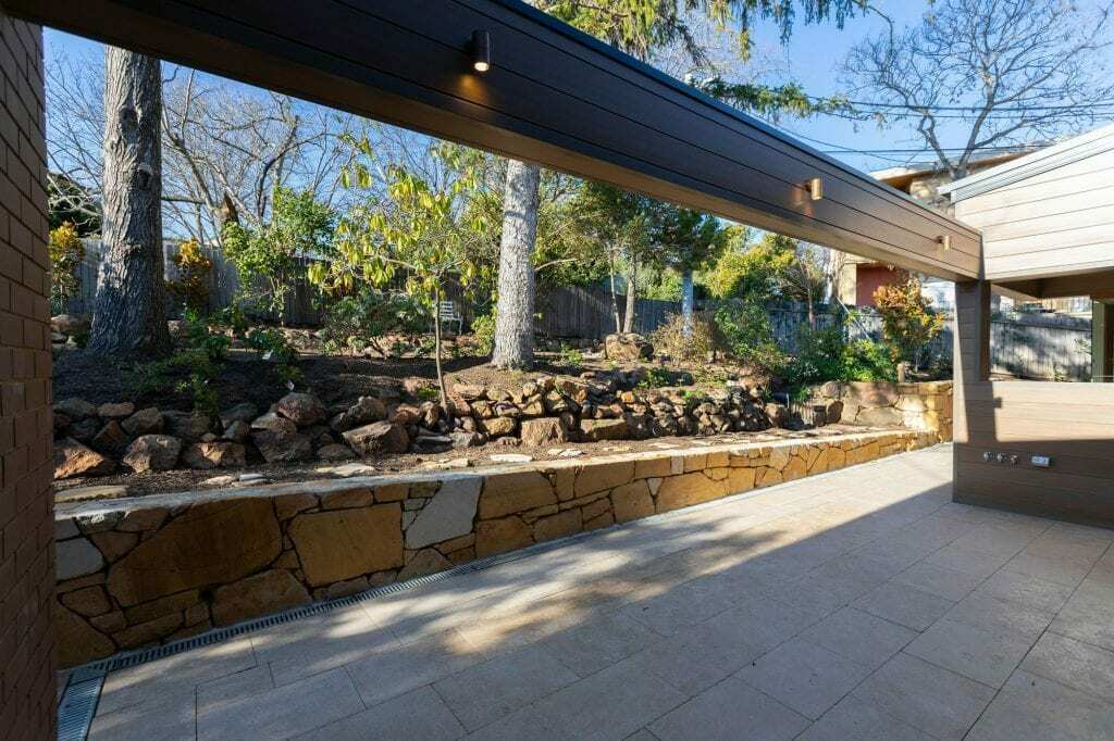 Homes by Howe Canberra builder – Governor Generals' renovation extension – Landscaping with stonework