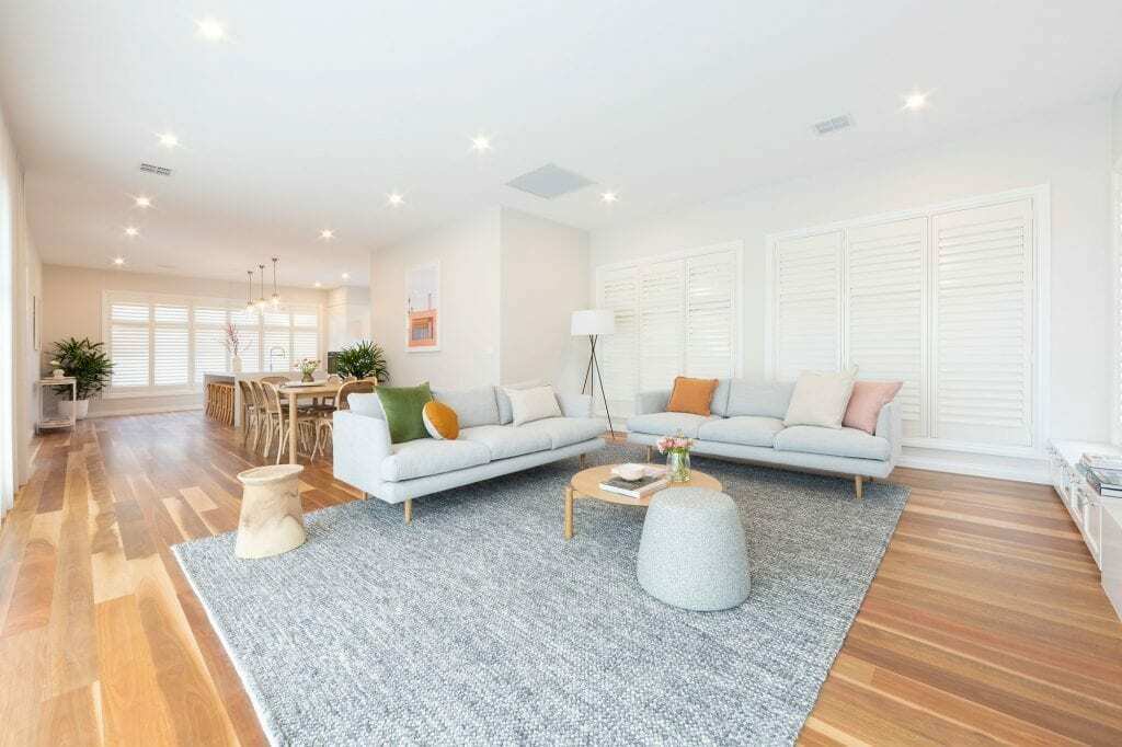 Homes by Howe, knock down rebuild, Weetangera, Living room