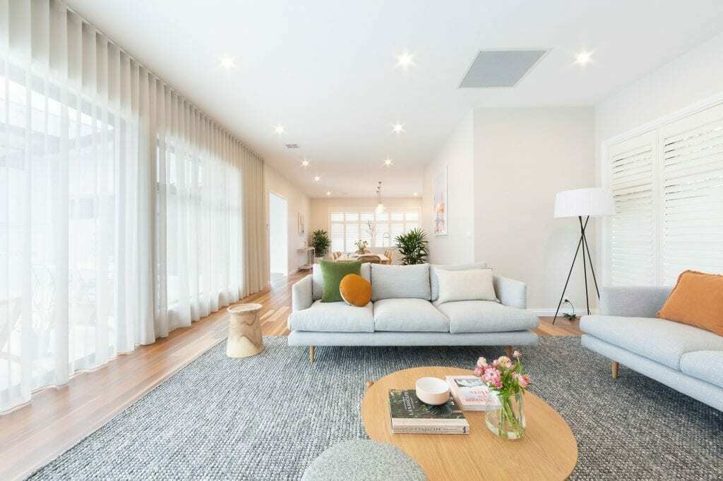 Homes by Howe, knock down rebuild, Weetangera, Living room