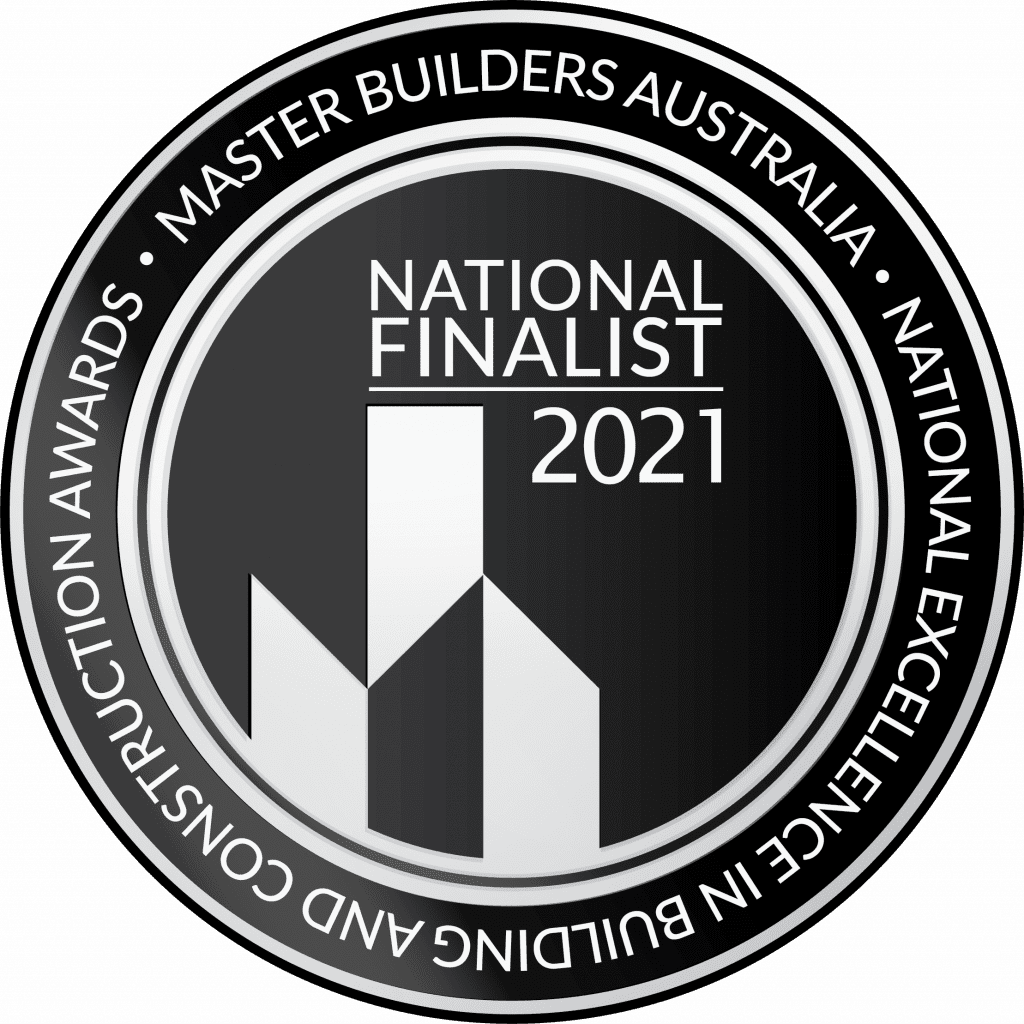 Master Builder Australia National Excellence awards finalist 2021