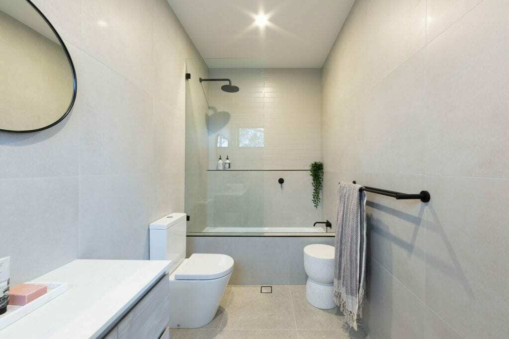 Homes by Howe, knock down rebuild, Red Hill, bathroom, toilet and joint bath shower