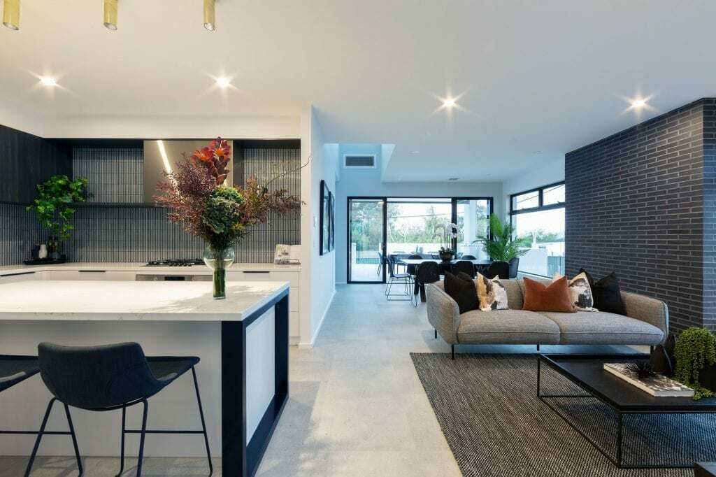 Homes by Howe, knock down rebuild, Red Hill, open plan living