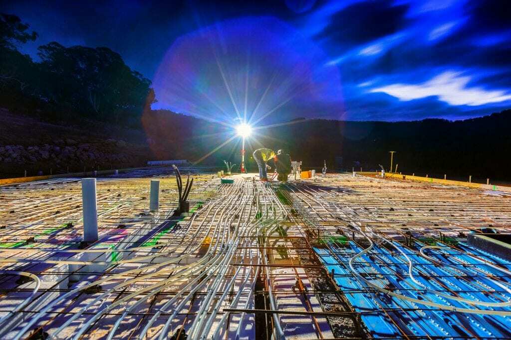 Homes by Howe, Canberra builder, new build, Burra, wiring at night